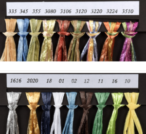 Scheda colore 1/2 Rafia  100% Viscosa Filati per Borse